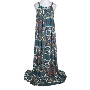 Viva Chic Green Paisley Sleeveless Maxi Dress Size 2XL
